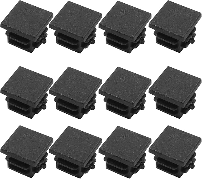 12 Pack 3/4" Square Plastic Plugs, Black Tubing End Caps Plugs Insert for Square Tube and Furniture Legs - Image 5