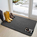 GORILLA GRIP SOAKSTOPPER Dog Door Mat, 48x30 Machine Washable Rug Absorbent Doormat Captures Moisture Mud Dirt, Quick Dry Soft Chenille Entryway Rugs Indoor Entrance Mats for Dog Paws, Charcoal by GorillaGrip
