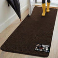 GORILLA GRIP SOAKSTOPPER Dog Door Mat, 70x24 Machine Washable Rug Absorbent Doormat Captures Moisture Mud Dirt, Quick Dry Soft Chenille Entryway Rugs Indoor Entrance Mats for Dog Paws, Brown by GorillaGrip