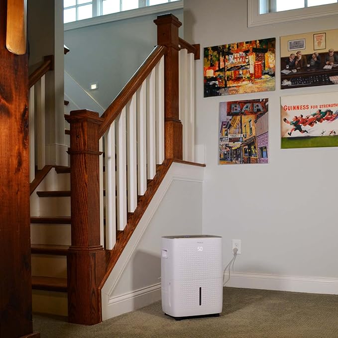 Soleus Air Energy Star Rated 1,800 SqFt., 25 Pint Dehumidifier With Mirage Display and Tri-Pat Safety Technology (25 Pint), White - Image 9