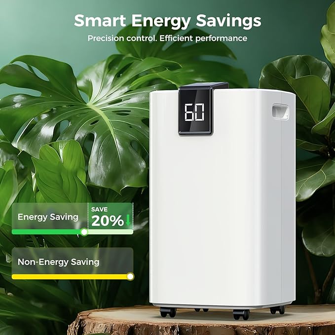4,000 Sq. Ft Dehumidifier for Basement, 45 Pint Dehumidifiers for Home with Drain Hose, Smart Humidity Control, Auto Defrost, Auto Restart, 24H Timer, for Bedroom, Bathroom, RV, Garage - Image 8