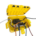 Flemoon Large Outdoor Electrical Box (12.5 x 8.5 x 5 inch), IP54 Waterproof Extension Cord Cover Weatherproof, Protect Outlet, Plug, Socket, Timer, Power Strip, Holiday Light Decoration, Yellow by FLEMOON