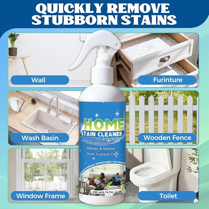 Multipurpose Wall Cleaner Spray – Mold Stain Cleaner for Home Surfaces – Bathrooms, Kitchens, Showers, Basements & Outdoor Areas – Multipurpose Remover for Dirt, Dust, Odor, Oil & Grease (6.76 Fl Oz) - Image 3