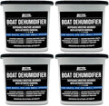 Moisture Absorber 4 Pack with Activated Charcoal Dehumidifier Bucket, Unscented Odor Absorber for Closet Basement Bathroom Boat RV, Disposable - Better Boat by BetterBoat