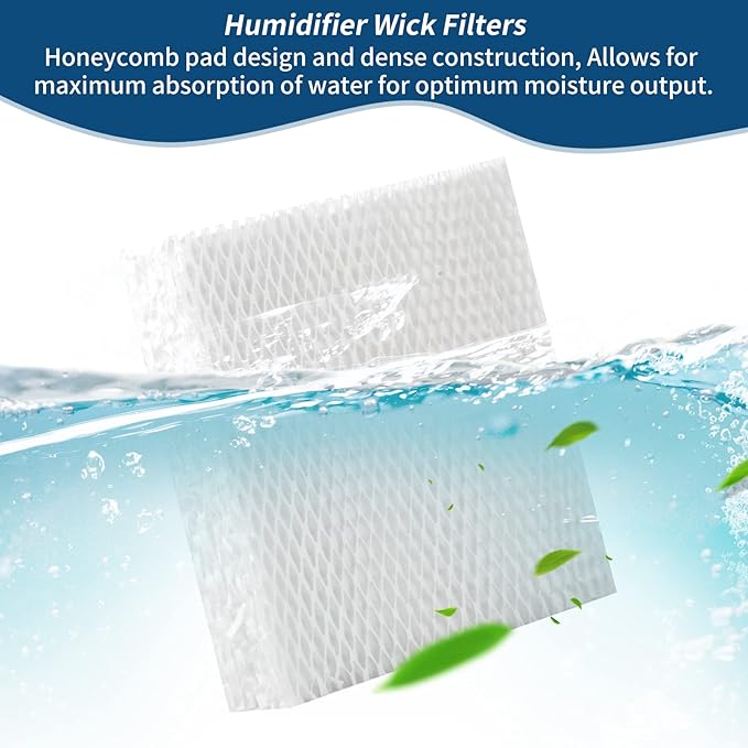 1040 Essick Humidifier Wick Filter for AIRCARE Air Humidifier B23 DP3 B40 B40-C 3D6-100 5D6-700 7D6-100 B23-710 B23-810 D46-720 CM330 500 700 3000 series Fit MoistAir models: MA-0300 MA-0500 - 4 Pack - Image 5