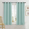NICETOWN Kitchen Blackout Window Curtain Panel, Aqua Blue, 1 Panel, 42 by 63 inches Long, Home Fashion Thermal Insulated Solid Grommet Room Darkening Drape for Apartment by NICETOWN