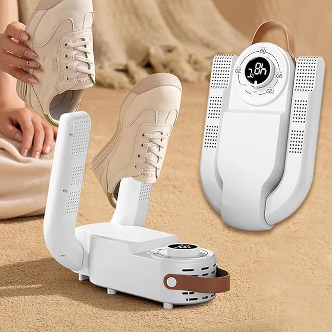 Deodorizing Shoe Dryer, Rapid Boot & Sneaker Dryer with Intelligent Timing, Auto-Off Timer, Foldable Design, Smart Panel, Low Noise, 360° Airflow for Work Boots, Shoes, and Slippers (Style 1) - Image 7