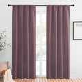 NICETOWN Blackout Curtains for Living Curtains, Window Treatment Thermal Insulated Room Darkening Drape Panels for Patio Sliding Glass Door (Dry Rose, Set of 2, 42 inches Width by 84 inches Length) by NICETOWN
