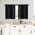 NICETOWN Short Curtains, Black Out RV Bunk Panels for Kitchen - Energy Smart Decoration Thermal Insulating Blackout Drapes/Draperies for Small Window (2 Panels, 29 inches Wide by 20 inches Long) by NICETOWN