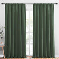 NICETOWN 2 Panels Blackout Curtains, Rod Pocket Thermal Insulated Drapess for Bedroom, Privacy Protection Easy-Care Heavy Duty Curtains for Living Room/Dining Room, W70 x L95 inches, Dark Mallard by NICETOWN