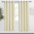 NICETOWN Room Darkening Blind Shade for Kids Bedroom, Beige, Single Panel, 55 x 78 inch, Triple Weave Home Decoration Light Blocking Solid Ring Top Curtain/Drape for Small Window by NICETOWN