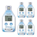 Tzone Digital Temperature Data Logger USB Single Use Temp Recorder 5 Packs,Disposable Freezer Thermometer Recording 200 Days with Auto Reports for Cold Chain Medical Refrigerator Lab IP67 Waterproof by Tzone