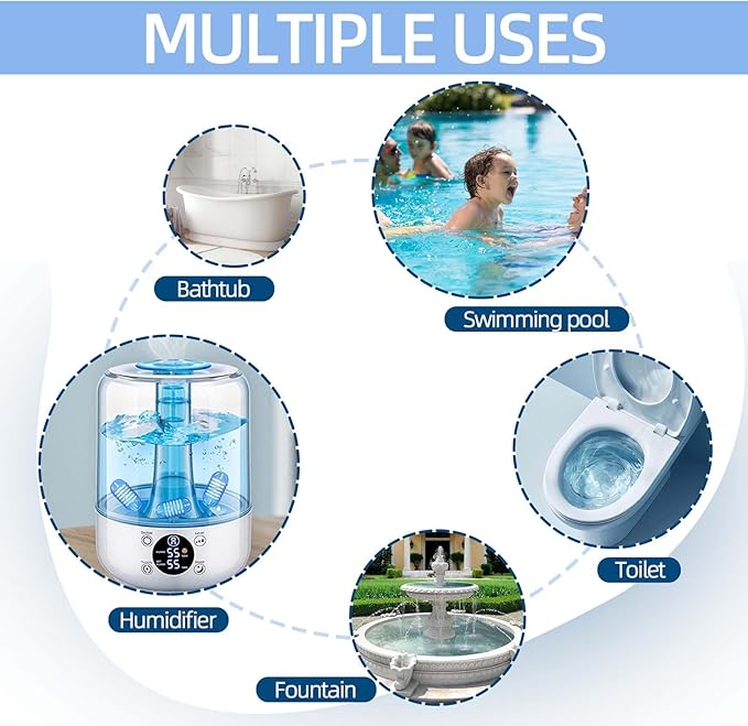15 Pack Universal Humidifier Cleaner, Demineralization Cartridge for Humidifier Compatible with All Humidifiers and Fish Tanks Cleaning Ball, Water Softener Cleaner, Reduce Scale and White Dust, Blue - Image 6