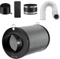 MELONFARM 4 Inch Air Carbon Filter Smelliness Control with Australia Virgin Charcoal, Odor Removal for Grow Tent, Inline Fan, 8' Ducting, Cooling & Vent Cover Included, Insulated Flange 4" x 11" by MELONFARM