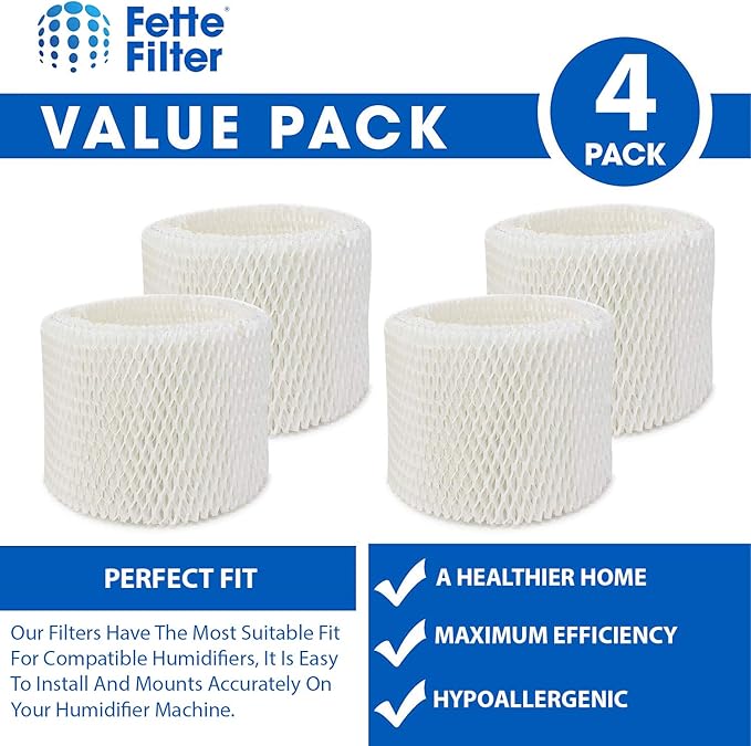 Humidifier Filter Replacement Compatible Protec, Kaz & Vicks Humidifier Replacement Filter Model WF2 | Protec Humidifier Filter, Vicks Starry Night Humidifier Filter Includes 4 Filters - Image 2