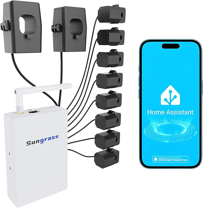 Home Energy Monitor for Home Assistant-Real Time Electricity Usage Monitor,Power Consumption Meter, Historical Energy Tracking, Automation Module,Solar Self-Consumption Trace by Unknown