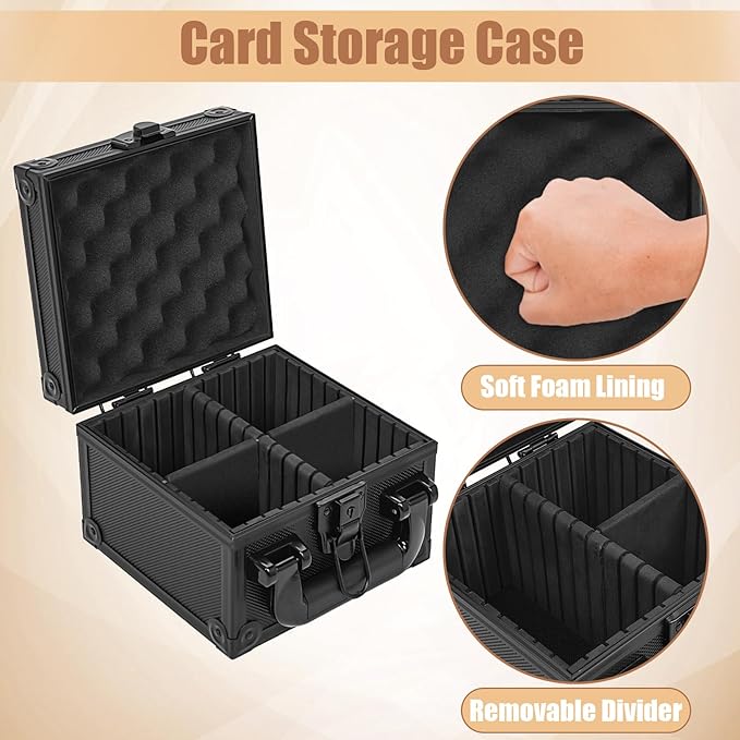 Toploaders Storage Box for 3" x 4" 35pt Rigid Card, Top Loader Storage with 3 Partition Holds 150+ Toploaders, Magnetic Card Holders - Image 4