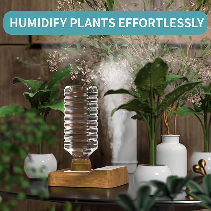 Portable Humidifiers for Travel, Small Mini Humidifier with Auto Shut-Off, Nightlight and Storage Bag for Hotel, Bedroom or Office, Plant Humidifier Indoor, Wood Grain - Image 4