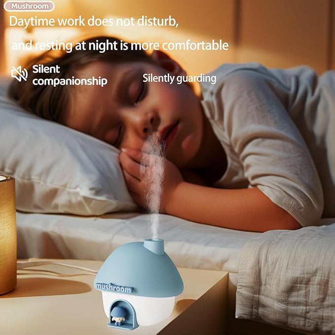 Humidifier for Bedroom,Portable Humidifier,Baby humidifiers with 7 modes of sunset atmosphere lighting and 2 modes of night light,two spray modes,suitable for children,bedroom and office - Image 4