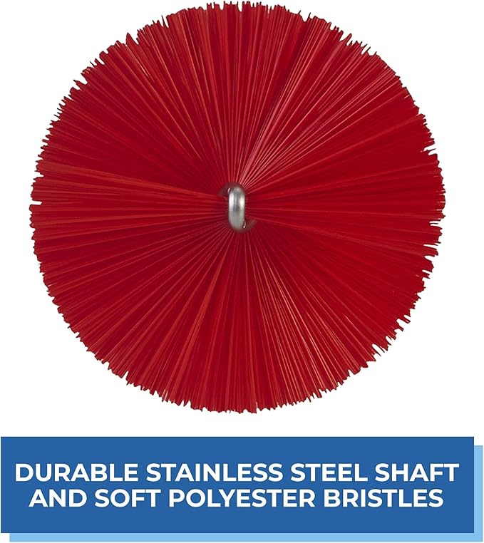 Vikan 53704 Tube Brush,2.4",PP/PBT,Red - Image 3