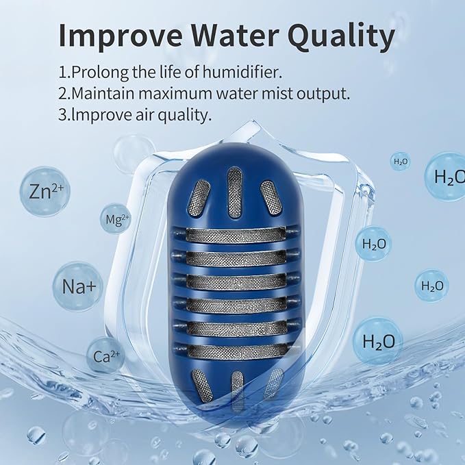 12-Pack Demineralization Cartridge for Humidifier Compatible with HoMedics Total-Comfort Ultrasonic Humidifier Demineralizer Tablets Filter Replacement for Water Decalcification, Remove Odor - Image 4