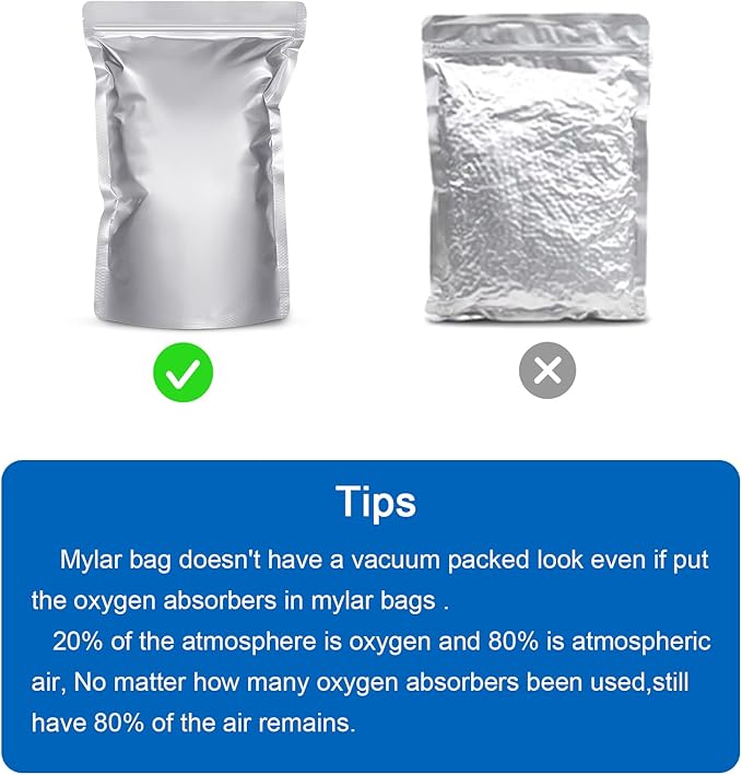 400cc Oxygen Absorbers for Food Storage - 100 Count (20x Packs of 5) - for Long Term Food Storage & Survival, Mylar Bags, Canning, Harvest Right Freeze Dryer, Dehydrated, and Preserved Foods - Image 4