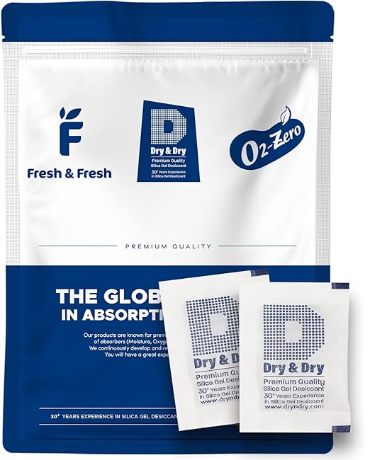 Dry & Dry 5 Gram [240 Packets] Silica Gel Packets, Desiccants - Rechargeable Fabric Silica Gel Packs, Silica Gel, Silica Packets, Desiccant Packs for Storage by DryDry