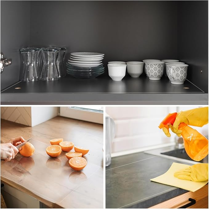 Clear Wall Protector, Non Adhesive Electrostatic Clear Contact Paper Door Protector from Dog Scratching Plastic Stickers for Kitchen & Office from Bin, Furniture Door, Wallpaper Scratch Dog Cat, 6.6ft - Image 5