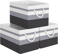 Storage Bin,Collapsible Storage Basket For Organizing,Large Storage Boxes With Rope Handles,Storage Containers,Gradient Grey,3 Pack by StorageTastic