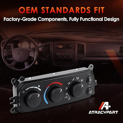 599-212 HVAC Control Module A/C Heater Climate Panel Switch Compatible with Dodge Ram 1500 2500 3500 2002-2005 & Dakota 2001-2004, Replaces# 55055905AA 55055905AD 55056246AA - Image 4