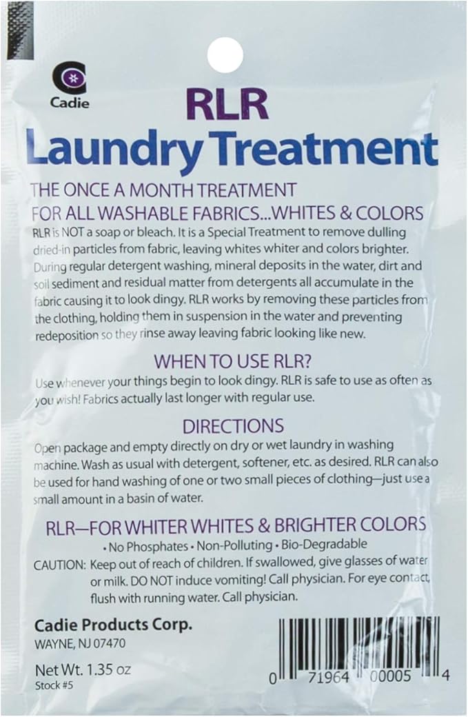 RLR Natural Laundry Detergent Powder – Whitens, Brightens, Refreshes Baby Cloth Diaper Detergent, Musty Towels, Workout Clothes - Non-toxic, Fragrance-Free For Sensitive Skin (Pack of 5) - Image 3