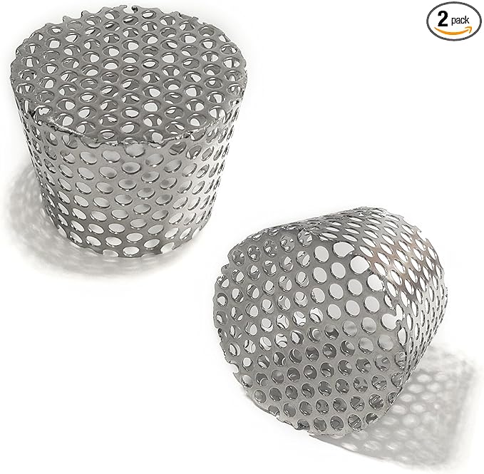 PVC Termination Mesh Vent Cover - 2Pack, Furnace&Roof Vent Cap, OD 2.4 to 2.98in Multihole Mesh for 2.5 to 2.98in ID Pipe, Stainless Steel Conical PVC Cap, Used for Keep Birds and Leaves Debris Out by LOVEERCT