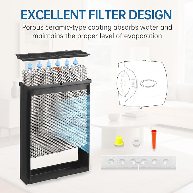 H635EZ1A Humidifier Filter Water Panel Assembly Replacement Kit Compatible with Whole-House Humidifier Models: 600 600A 600M Series - Image 2