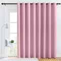 NICETOWN Bedroom Blackout Curtain Panel - (120 inches by 102 inch, Rouge Pink, 1 PC) Energy Saving Thermal Insulated Grommet Blackout Drapery for Patio, Room Divider Curtain by NICETOWN