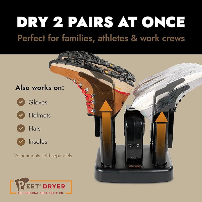 PEET, Advantage Plus 4-Shoe Electric Shoe and Boot Dryer with Fan & Heat Settings, Made in the USA - Image 3