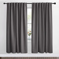 NICETOWN Blackout Curtain Panels Window Draperies - (Grey Color) 62x72 inch, 2 Pieces, Insulating Room Darkening Blackout Drapes for Bedroom, Privacy Doorway Curtain for Door by NICETOWN