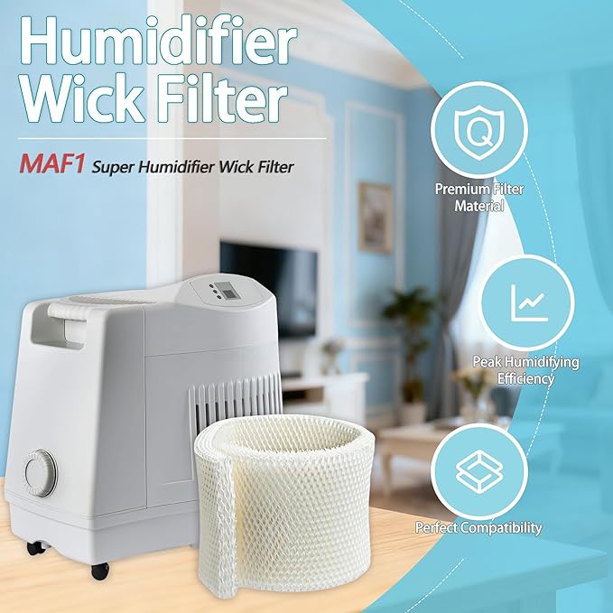 MAF1 Super Humidifier Wick Filter Compatible with Aircare/MoistAIR/Essick Air MA0950, MA1200, MA1201 and Kenmore 14906,32-14906, 42-14906 Humidifiers,Durable Humidifier Wick Filter (2 Pack) - Image 2