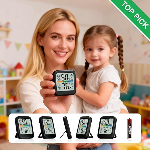 G.CATACC Digital Hygrometer Indoor Thermometer Humidity Meter Gauge, Room Thermometer Temperature and Humidity Monitor for House, Baby Nursery, Greenhouse, Reptile - Battery Included - Image 7