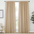 NICETOWN Window Treatment Elegant Curtains - (Biscotti Beige Color) 70 X 84, 1 Pair, Room Darkening Curtains and Drapes for Bedroom by NICETOWN