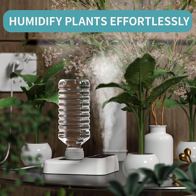 Portable Humidifier - Small Air Humidifiers for Bedroom, Plants, Office, Travel - Cool Mist Humidifiers, Color-Changing Accent Light, 2 Mist Settings, Ivory - Image 3