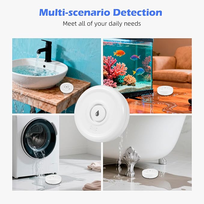 5 Pack Water Leak Detectors for Home, 100 dB Water Sensor Alarm Leak Detector for Basement, Bathroom, Kitchen, Home - Image 6