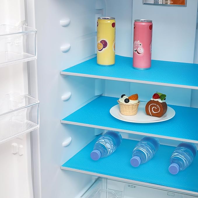 100% EVA Shelf Liner for Kitchen Cabinet, 12" x 240" Drawer Liners Non Adhesive Non Slip Waterproof Plastic Paper, Dresser Pantry Bathroom Refrigerator Protector, Blue - Image 7
