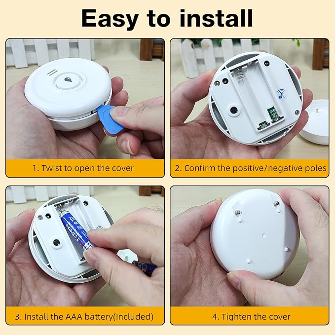 WiFi Water Leak Sensor, 100 dB Water Alarm Leak Detector, for Home, Basement, Bathroom, Kitchen(3 Pack) - Image 5