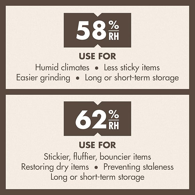 Boveda 62% Two-Way Humidity Control Packs For Storing 1 lb – Size 67 – 20 Pack – Moisture Absorbers for Storage Containers – Humidifier Packs – Hydration Packets in Resealable Bag - Image 6