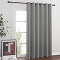 NICETOWN Extra Wide Sliding Door Curtains, Thermal Insulated Blackout Patio Curtain for Sliding Glass/French Door (Silver Grey, W80 x L84) by NICETOWN