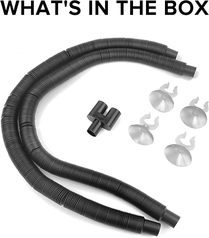 Accessories of AUAAQ's Reptile Humidifier, Including Dual Hose Nozzle, Two Adjustable Hoses and Four Suction cups, Suitable for Reptiles Humidifier Fogger Mister - Image 6
