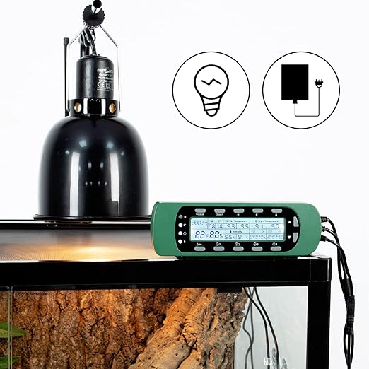 REPTI ZOO Reptile Digital Thermometer Hygrometer Controller for Tank Terrarium - Waterproof Reptile Timer with Thermostat Controller Lighting Timer - Image 4