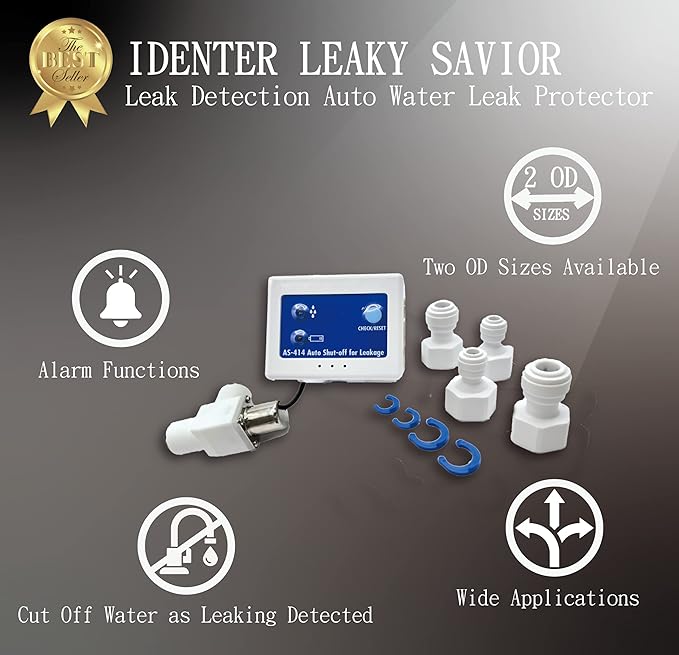 Water Leak Detector with Sensor Alarm, Power Insufficient Detection, Auto Shut-Off, Water-Saving, Home Assistant, Automation Improvement for Bathroom, Laundry, Basement, Kitchen - Image 6