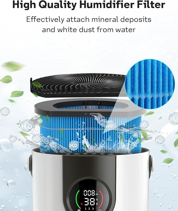 Leemone AP-H400 Replacement Filter Compatible with Homedics 2-in-1 Cool Mist Humidifier & Air Purifier, Wick Filter, Deliver Pure Water Humidification, Absorb Water Minerals,1 Pack - Image 4