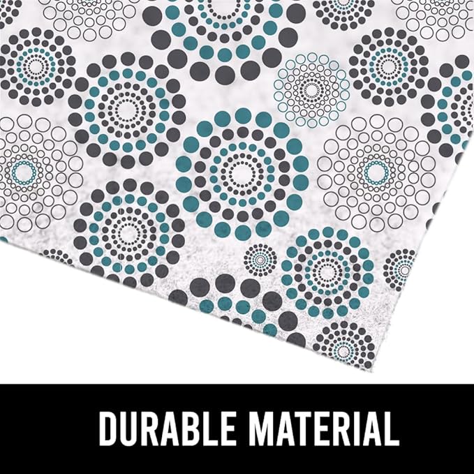 GORILLA GRIP LeakGuard Non-Adhesive Under Sink Mat for Kitchen Cabinet, 24x50, Waterproof Quick Dry Shelf Liner, Durable Absorbent Felt Mats for Bathroom Sink, Cabinets, Dresser, Spiral Gray Turquoise - Image 9